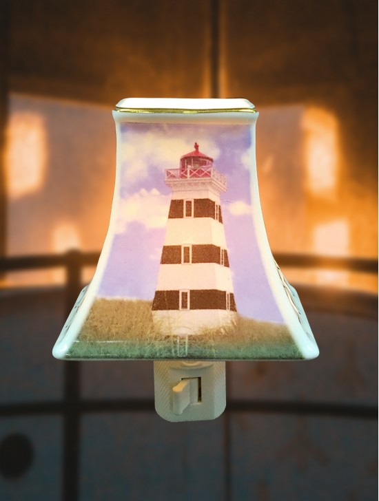 Porcelain PEI West Point Lighthouse Night Light with Gift Box